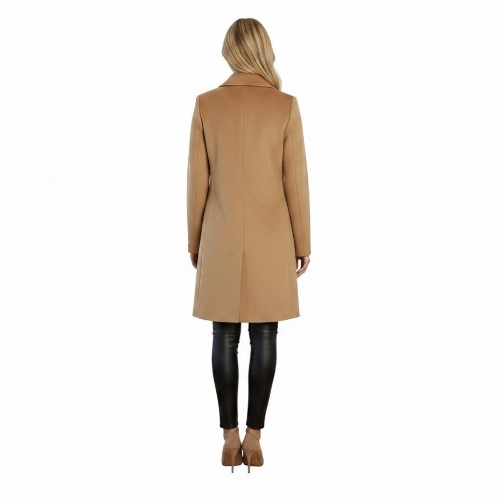 Calvin Klein Women's Coat Size 4 Brown Precious Fiber Long Jacket CW082699 - Picture 8 of 13